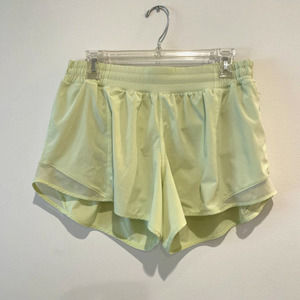 Lululemon Hotty Hot Lime Colored Shorts